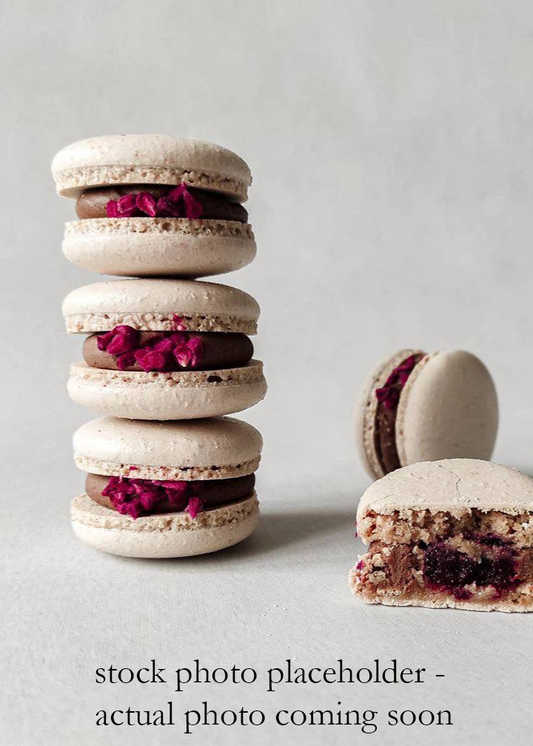 Chocolate Cherry Macarons